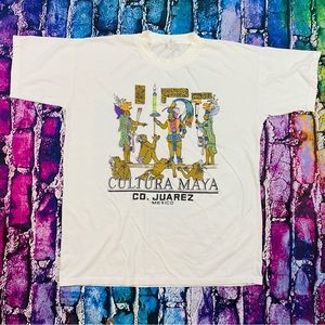 Vintage Mayan culture Co Juárez Mexico single stitched size Medium